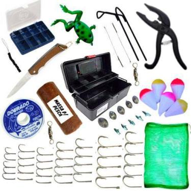 Imagem de Maleta Pescaria Com Linha Caixa Com Acessórios Kit Completo - Sekyped
