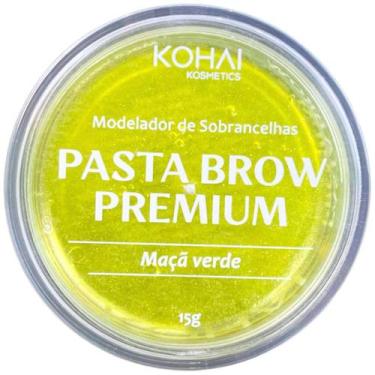 Imagem de Pasta Brow Modeladora Sobrancelhas Kohai 15g Profissional Maça Verde -