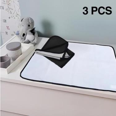 Imagem de 3 Protetores de Colchão 100x70 Absorventes Laváveis Branco com Borda P