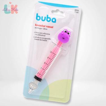 Imagem de Seringa Dino para Lavagem Nasal Infantil 10ml com Bico de Silicone Bub