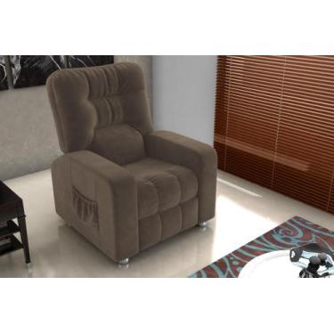 Imagem de Poltrona Reclínavel MX7 Azera Veludo Marrom E426 - Matrix - LM DECOR