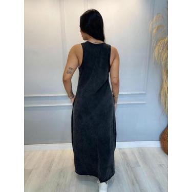 Imagem de Vestido Regata Longo Estonado - VESTESUL, Marmorizado preto, P