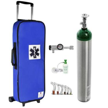 Imagem de Kit Oxigênio 5L Bolsa Royal com Rodinhas Sem Carga Válvula Click - Cor