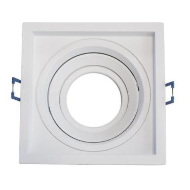 Imagem de Spot recuado orientável alumínio embutir gesso madeira modular p/ lâmp