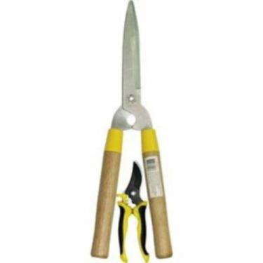 Imagem de Kit Tesoura Poda 2 Peças, Preto-Amarelo - Ergo