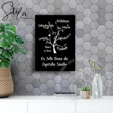Imagem de Sete Dons do Espírito Santo - 1 Placa Decorativa - Stelix - Decoração 