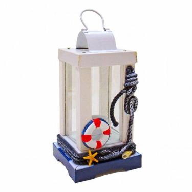 Imagem de Lamparina Luminária Castiçal De Vela Naval Boia Decoração