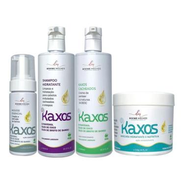 Imagem de Kit Divine Mèches Kaxos Shampoo Creme Cacheado Mousse Máscara