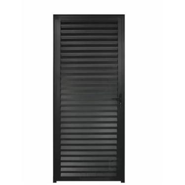 Imagem de Porta palheta 2,10x1,00 lado DIREITO no alumínio preto - Comercial Pai