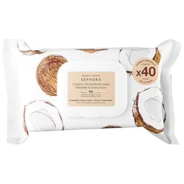 Imagem de SEPHORA COLECTION Lenços de limpeza limpa e esfoliante suave de coco