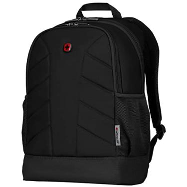 Imagem de Wenger Mochila 610202 QUADMA 40,6 cm, compartimento acolchoado para laptop com bolsos laterais de malha preta (22 litros)