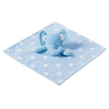 Imagem de Naninha Bebe C/ Pelucia  Elefantinho Plush  Antialergica  - LOANI, azu
