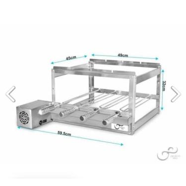 Imagem de Grill Giratório para Churrasqueira 4 Espetos - Infinity Grill, lado es