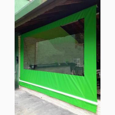 Imagem de Toldo Cortina Retrátil em Alumínio completo: Várias Medidas Cor Verde 
