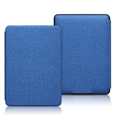 Imagem de Capa para leitor eletrônico de 10/11ª geração de 15 a 17,3 cm, capa protetora de couro à prova de choque para Kindle Paperwhite 1/2/3/4/5 (azul escuro, PQ94WIF 2018 KPW4)