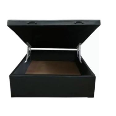Imagem de Cama Baú Casal Blindada - Estrutura Reforçada (Preto)