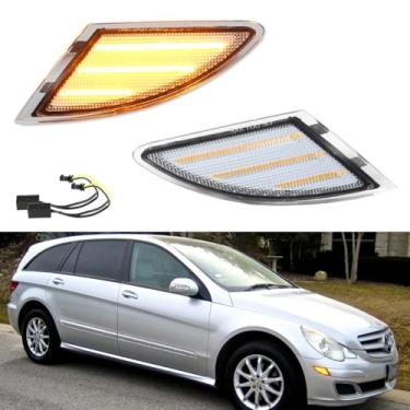Imagem de KENRTIR Luz de marcador lateral do para-choque dianteiro para Mercedes Benz 2006-2010 R-Class W251 R320 R350 R500 R63 AMG Lâmpada LED âmbar