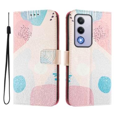 Imagem de Capa carteira para Oppo A3 Pro 5G, 3 compartimentos para cartão, 1 compartimento para dinheiro, capa flip de couro PU com padrão fofo, capa com fivela magnética à prova de choque, compatível com sem