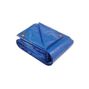 Imagem de Lona 10 x 12 azul polietileno reforcada 200micras  6134121000  vonder