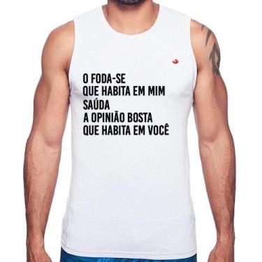 Imagem de Regata O foda-se que habita em mim - Foca na Moda, Branco, G