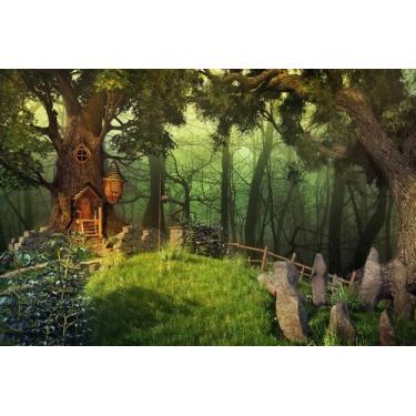 Imagem de Painel de Lona Floresta Mistério Casa na Árvore - Fabrika de Festa, 20