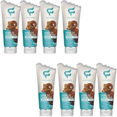 Imagem de Creme Fashion Sebo de Carneiro Ureia 10% Bisnaga 200ml Kit 8 Unidades