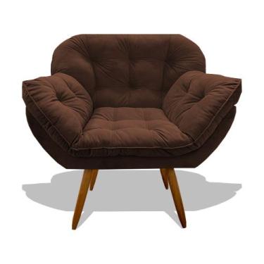 Imagem de Poltrona Miami Cadeira Robusta Pés Palitos Fibra Silicone Sala De Esta