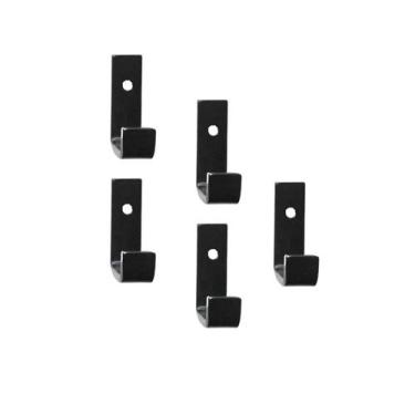 Imagem de Gancho Para Pano de Prato Estilo Industrial Preto 5pç - Dikaren