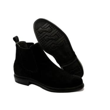 Imagem de Bota Botina Country Couro Masculina Preta Vwaboots, 40