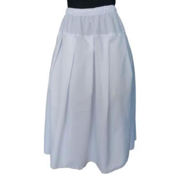 Imagem de Saia Umbanda Candomblé Feminina Oxford Saia de Ração Saia Branca Terre