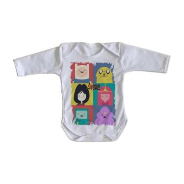 Imagem de body nenê criança roupa bebê manga longa  Adventure Time moldura - Emp