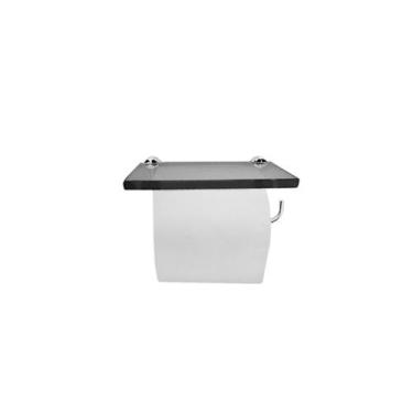 Imagem de 1 Papeleira em vidro fumê com suporte para celular - uni vendas