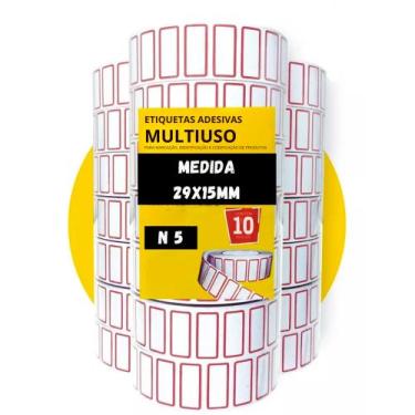 Imagem de Etiqueta Adesiva Tarjada N5 Pc C/ 10 Rolos - Imprimaster