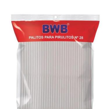 Imagem de Palito para Pirulito Grande 28cm Transparente nº28 BWB Canudo Pet 283 