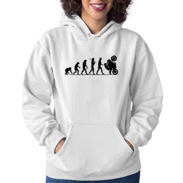 Imagem de Moletom Feminino Evolução do Grau XJ6 - Foca na Moda, Branco, M