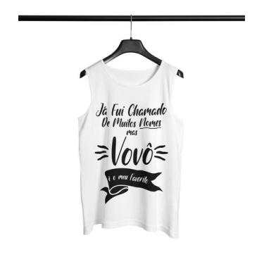 Imagem de Camiseta Regata Vovô Presente Dia Dos Pais Frase Avô Nomes Branca - De