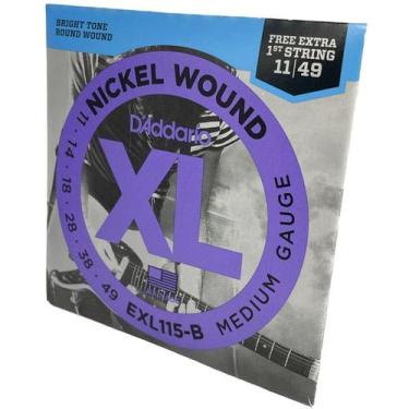 Imagem de Encordoamento Guitarra 11-49 EXL115-B D'Addario Nickel Wound - Daddari