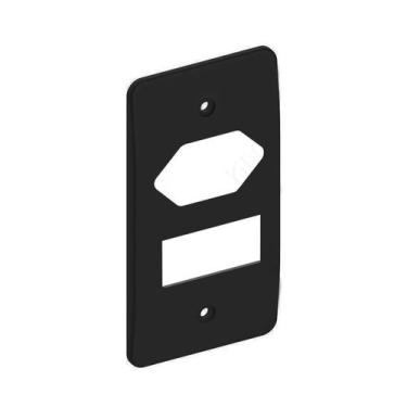 Imagem de Tampa 1 Tecla + Tomada Hexagonal Condulete Preto 1/2'' 3/4'' - Masster