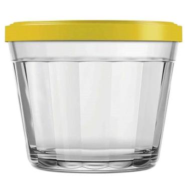 Imagem de Tigela Pequena Pote Americano de Vidro 150ml Marinex com Tampa Plástica Colorida