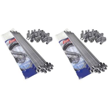 Imagem de Raio Para Roda Cg 125 150 Fan Start Esd 160 Es Kit Dianteiro + Traseiro 4Mm Cromado Shiver