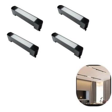 Imagem de Kit 4 Luminária Led Difusa Linear para Trilho 30w Preto - Yoe