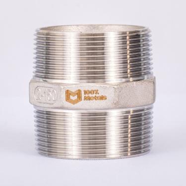 Imagem de NIPLE HEXAGONAL INOX 304 150LBS ROSCA (BSP) IMP. - 1.1/4 (42.20mm)