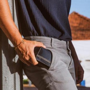 Imagem de Carteira Masculina de Couro com Elástico Tecnologia RFID CNH-Masculino