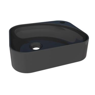 Imagem de Cuba para Banheiro Libra Preta em Mármore Sintético - Cozimax