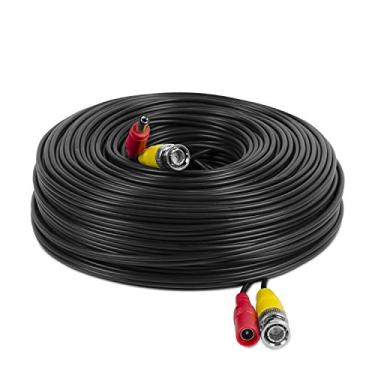Imagem de Cabo de câmera de segurança 4K Cabo de câmera de segurança 150ft Cabo de BNC, Câmera Fio CCTV, pré-fabricada All-in-One Video e cabo de alimentação para câmera de segurança, HDCVI, câmera HDTVI, analógico, DVR (Scable4k150b-pp)