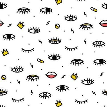 Imagem de Papel De Parede Temático Olhos E Cílios - 3,00x0,50m - DEKAL DECOR