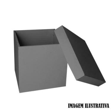 Imagem de Kit 20 Caixa Quadrada Tampa Sapato 8x8x6 Mdf Madeira Pintado - ATACADÃ