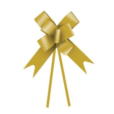 Imagem de 20 Laços Magico Branco Dourado para Embalagem Decoração Presente Artes