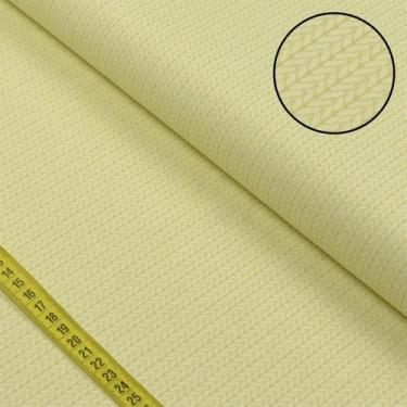 Imagem de Tecido Estampado para Patchwork - Baby Basics: Tricô Básico Amarelinho