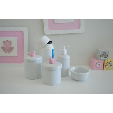 Imagem de Kit Higiene Porcelana Bebê K084 Menina Rosa Bolsa Maternidade Mini Tér